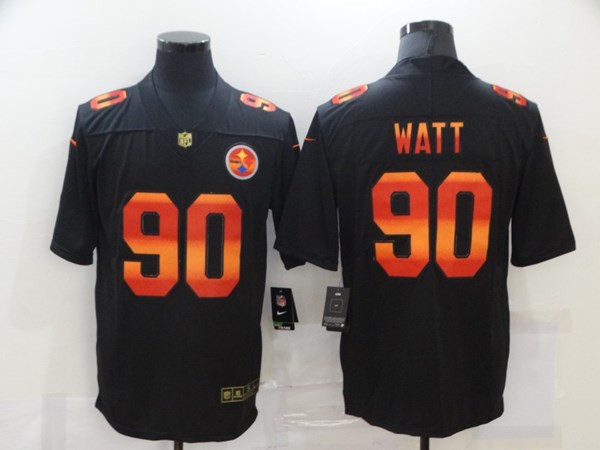 Men's Pittsburgh Steelers #90 T. J. Watt 2020 Black Fashion Limited Stitched Jersey